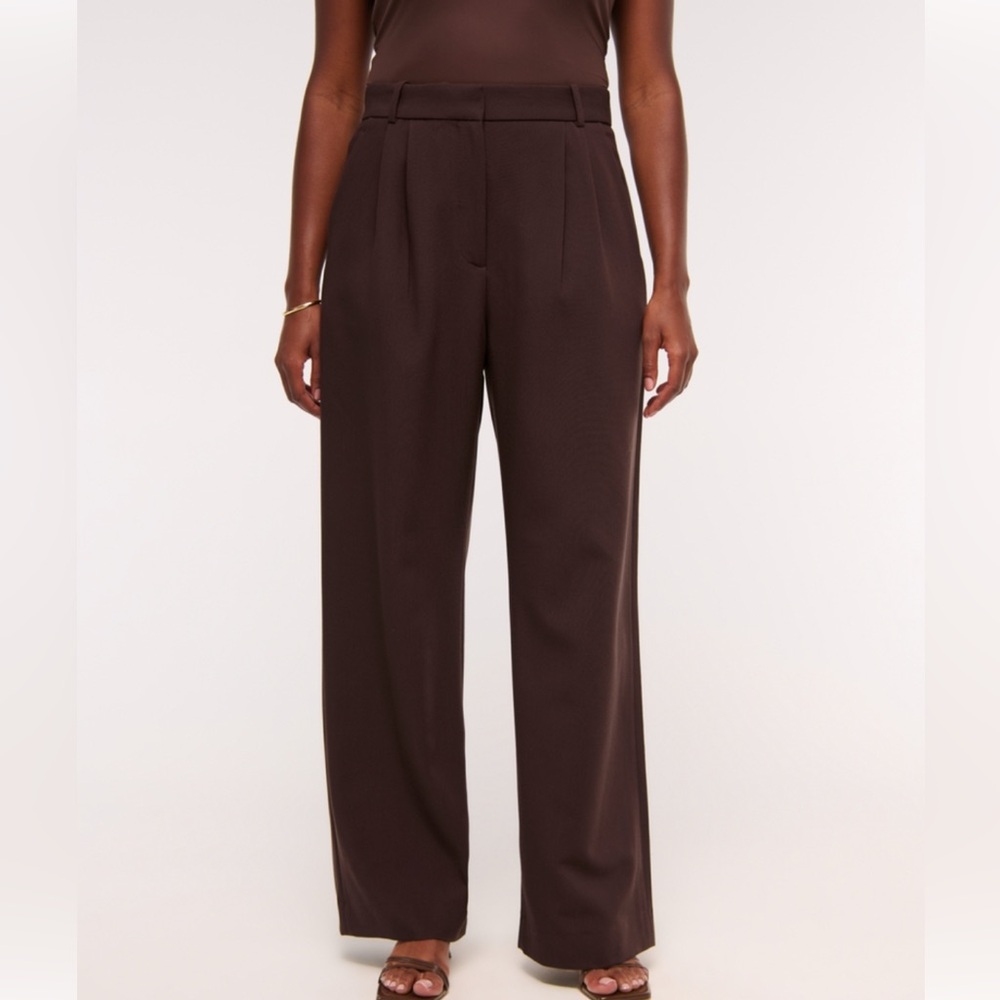 Sloane Brown Wide-Leg Trousers